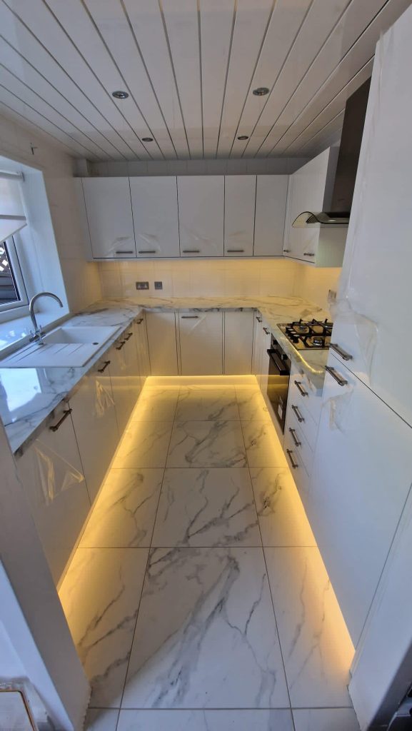 Marble Floor Kitchen